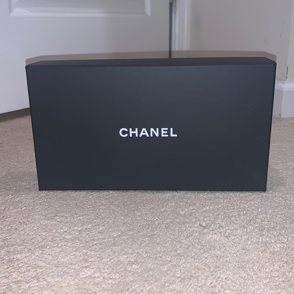 Chanel wallet box with papers inside